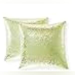 💖 NIB -Sparkling Decorative Throw Pillow Cover Set,2-pack.Silver-green 🆕